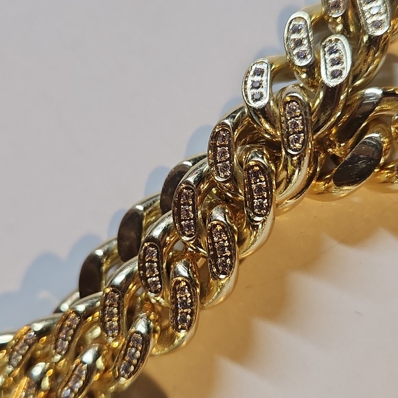 Long Cuban link CZ Cubic Zirconia diamond chain - Picture 4 of 4